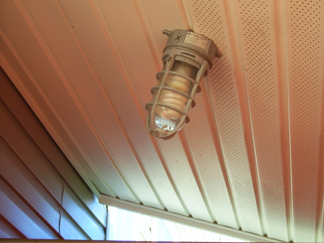 Exterior light fixture installed on a home